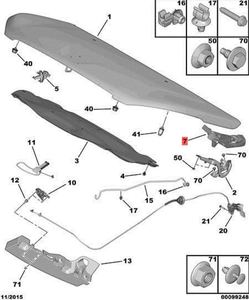 OE originale 9807356480 9807356380 protezione vano motore schiuma per 2014-2018 per Peugeot 2008 nuova guarnizione laterale cofano motore - Product Image 2