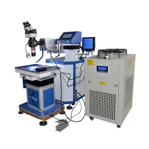 Armação de óculos de titânio 200w, máquina de reparo de molde, armação de óculos de titânio, máquina de solda a laser com microscópio