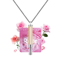 Collier de respiration anti-stress en acier inoxydable et bois, aide au sevrage tabagique, pendentif anti-anxiété, bijou inhalateur sans fumée