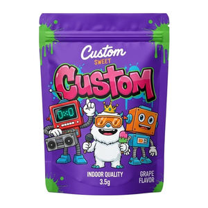 ถุงพลาสติกโฮโลแกรมแบบตั้งได้ มีซิป สำหรับบรรจุภัณฑ์ขนม/คุกกี้ น้ำหนัก 1 ปอนด์ 14 กรัม 28 กรัม 3.5 กรัม  พิมพ์ลายตามสั่ง - Product Image 2