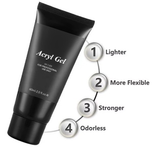 Gel Acrylique pour Ongles 60ml, Gel UV LED Constructeur 60ml, Extensions d'Ongles Acryliques Rose Blanc Transparent, Gel Acrylique Sans HEMA ni TPO - Product Image 3