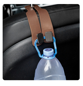 Gancho para Reposacabezas de Coche 2 en 1 de Calidad Premium, Minimalista, de Gamuza, para Asiento Trasero, Gancho Doble Colgante, Gran Capacidad de Carga, Soporte de Pared de Aleación - Product Image 2