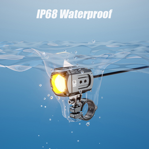 Kewig IP68 Su Geçirmez İki Tonlu <span class=keywords><strong>Led</strong></span> Motosiklet Spot Işıkları DC12-16V 60W 6000LM CNC Alüminyum Alaşımlı Taban Motosiklet Spot Işıkları - Product Image 3