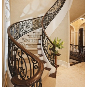 Handmade Customized Wrought Iron Stair <strong>Railings</strong> with Geometric Designs Home Renovation or <strong>Loft</strong> Projects - Product Image 1