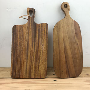 Acacia Wood Cutting Board Rectangle With Handle For Kitchen Home Use - Product Image 1