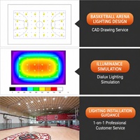 Éclairage LED anti-éblouissement 150W 3500K sans scintillement pour terrains de basketball, badminton et tennis, éclairage sportif intérieur haute luminosité