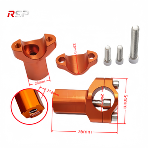 Morsetto <span class=keywords><strong>Manubrio</strong></span> RSP in Lega di Alluminio Stile Lungo 29mm, Kit Universale per <span class=keywords><strong>Moto</strong></span> - Product Image 2
