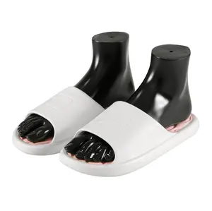 Modello di cavigliera per adulti Display pelle bianca nero Low top punta piatta manichino in plastica piede cinque dita manichino piede per adulti