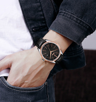 Montre Homme Formelle SKMEI 9298 avec Date, Étanche 30M, Montre à Quartz pour Hommes, Cadeau Premium pour Anniversaire