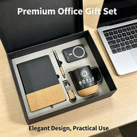 Ensemble Cadeau Promotionnel Personnalisé Écologique en PU et Papier : Porte-clés, Carnet, Stylo et Pot à Stylos – 100 Feuilles, Couverture Rigide
