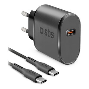 Caricabatterie USB <b>Type</b>-<b>C</b> WALL <b>CHARGER</b> KIT 15W Black TEKITTRTC15W - Product Image 1