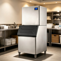 Machine à glaçons commerciale verticale avec écran numérique, en acier inoxydable, pour cuisine professionnelle