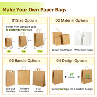 Sacs shopping en papier kraft personnalisés en gros, sacs en papier brun avec poignée torsadée, logo imprimé