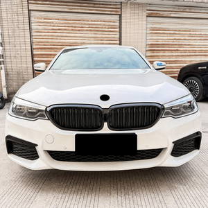 Parrilla Delantera Negra Estilo Riñón de Doble Listón de Plástico ABS para BMW Serie 5 G30 G38 2017-2020 Pre-LCI, Parrilla de Modificación para Automóvil - Product Image 5