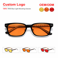 Kacamata Anti Cahaya Biru Unisex Grosir OEM Label Pribadi Bingkai Asetat Logo Kustom Sunray Tangkai TR90