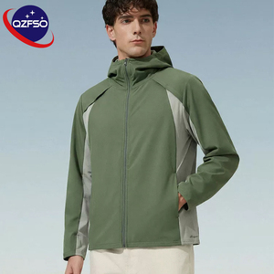 QZFSO Custom Streetwear <b>Lightweight</b> Mesh Zip up Windbreaker Breathable Quick-dry Polyester Sun Protection <b>Jacket</b> With Hood - Product Image 2