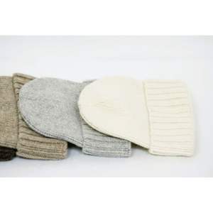 Mongolian Sheep Wool <b>Beanie</b> Unisex White | Natural Warm Eco-Friendly Breathable & Waterproof Adjustable All-Occasion & Custom - Product Image 5