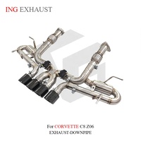 ING T304 Échappement arrière à soupapes avec tube en X pour Corvette C8 Z06 LT6 5.5L V8 2023+ |   Têtes de bâtonnets de ski de fond en fibre de carbone pour télécommande, vente en gros