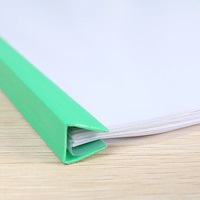 Clip Transparente de Plástico con Varilla de Sujeción para Carpetas de Negocios A4, Modelo Q310, Impreso, Hecho en China