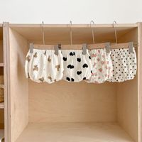 Celana Pendek Bayi Besar Motif Lucu Musim Panas Gaya Korea, Celana Pendek Bayi Longgar Berbahan Katun dengan Pinggang Elastis dan Motif Bunga Kartun