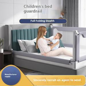 Regolabile singolo lato verticale orecchio di gatto copertura in tessuto Anti-caduta del letto Guardrail per bambini di sicurezza gatto orecchio tessuto Guardrail per - Product Image 5