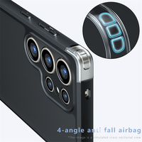 Pour Samsung Galaxy S26 S24 S23 S22 S25 Ultra + FE / Edge Coque Ultra-fine en TPU souple avec cadre transparent et dos mat en PC