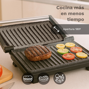 GRL-MARBLE Mini Griglia Elettrica 1000W in Acciaio Inossidabile con Piastre Antiaderenti per Cucina Interna - Product Image 4