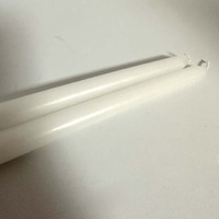 Lot de 12 bougies coniques hautes - 10 pouces, blanches, sans gouttes, non parfumées - Cire de paraffine avec mèches en coton - Durée de combustion de 8 heures