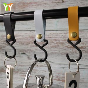 PU Leather S Shaped <b>Hooks</b> Multifunctional <b>Hooks</b> <b>for</b> <b>Hanging</b> Coat Towel Practical <b>Hooks</b> Hanger - Product Image 3