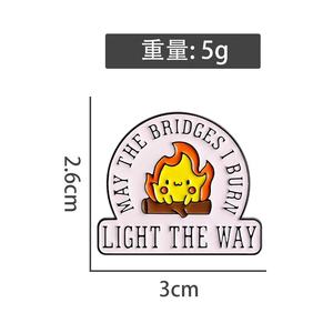 May Bridges I Burn Light Way Broches <span class=keywords><strong>de</strong></span> aleación <span class=keywords><strong>de</strong></span> zinc fundido con diseño <span class=keywords><strong>de</strong></span> llama <span class=keywords><strong>de</strong></span> dibujos animados, insignias para solapa <span class=keywords><strong>de</strong></span> bolsos, regalo <span class=keywords><strong>de</strong></span> joyería para amigos, negro - Product Image 5