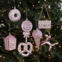Ornement de fenêtre de Noël en PVC rose 3D de haute qualité, motif dessin animé, écologique et durable, pour la maison, les fêtes, les mariages, les anniversaires et les villas.