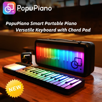 PopuPiano Piano Portable Intelligent, Contrôleur MIDI, Clavier LED Intelligent, Pad d'accords Puissant