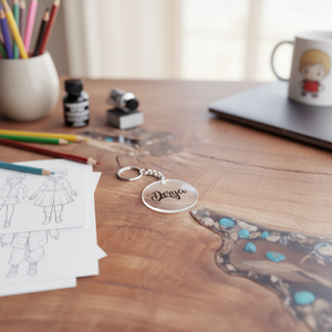 Personalized Transparent Acrylic Cartoon <b>Anime</b> Digital Photo <b>Keychain</b> with Alloy Metal and Offset Printing for Keys - Product Image 3