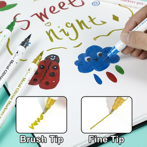 Pennarello colore metallo Premium luccicante colori <span class=keywords><strong>Glitter</strong></span> pennarello metallico <span class=keywords><strong>con</strong></span> inchiostro metallico per arte e Design - Product Image 3