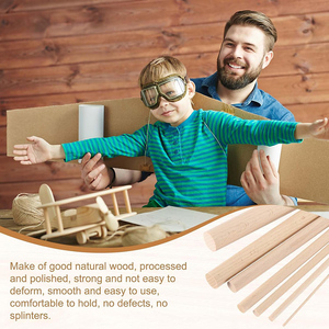 Bâtonnets en <span class=keywords><strong>bois</strong></span> ronds non finis, bâtons en <span class=keywords><strong>bois</strong></span> massif pour l'artisanat, la décoration, les projets d'artisanat et de bricolage, tiges en <span class=keywords><strong>bois</strong></span> - Product Image 5