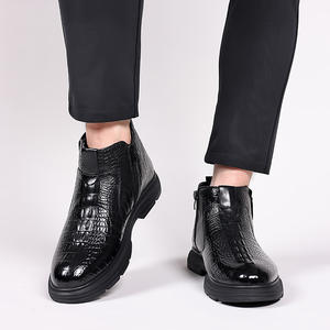 Zapatos Derby Casuales de Negocios para Hombre, de Caña Alta, Hechos a Mano con Tecnología Goodyear, Punta Redonda, Malla Transpirable, Aumentan la Estatura, Cómodos - Product Image 2