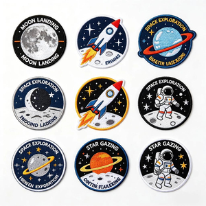 Patch brodé haute définition avec fermeture auto-agrippante <span class=keywords><strong>Velcro</strong></span> pour l'image de marque des vêtements, logo personnalisé, directement de l'usine - Product Image 3