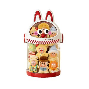 Cute Little Monster Transparent Doll Storage Bucket With Lid Dustproof Desktop Toy Organizer For Children Age 2 4 Years - Product Image 2