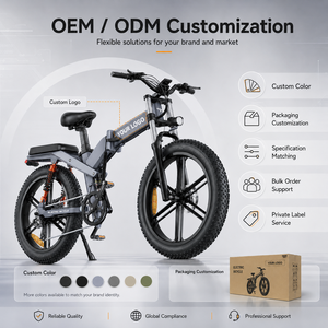 Motocicleta Eléctrica <span class=keywords><strong>ENGWE</strong></span> <span class=keywords><strong>X26</strong></span> en Stock en EE. UU., Alta Calidad, 48V, Neumático Grueso de 26 Pulgadas, Batería de Litio de 48V para Conducción Todoterreno - Product Image 3