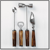 Ensemble d'outils de bar de luxe MIINOX WARES, qualité assurée, écologique, design haut de gamme, en acier inoxydable, manche en résine polie