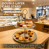 Support à gâteau à 2 étages de luxe moderne et élégant, design unique et nouveau, idéal pour les fêtes et les mariages