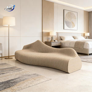 Muebles Modulares Hechos a Mano de Madera Sólida, Sofá Curvo de 2 Plazas, Moderno, para Exteriores, para Centros Comerciales, Entradas, Supermercados, Hogares, Bares, Hospitales - Product Image 3