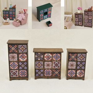 Meubles miniatures pour maison <span class=keywords><strong>de</strong></span> poupée à l'échelle 1:12, armoire <span class=keywords><strong>en</strong></span> métal à trois niveaux, modèle <span class=keywords><strong>de</strong></span> jouet, <span class=keywords><strong>kit</strong></span> <span class=keywords><strong>de</strong></span> bricolage - Product Image 5