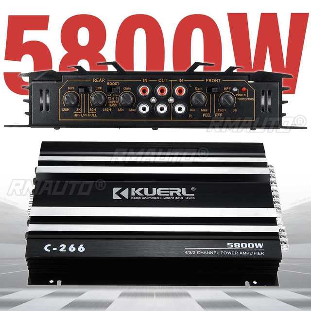 5800 Watt 4 Channel 12V Car Amplifer Car Audio Power Amplifier Car Audio Amplifier for Cars Amplifier Subwoofer