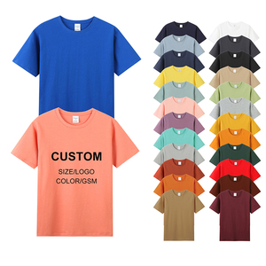 T-shirt décontracté pour homme, coupe ajustée, 260 grammes, jersey en coton/fibre de bambou, avec broderie et motif imprimé - Product Image 1