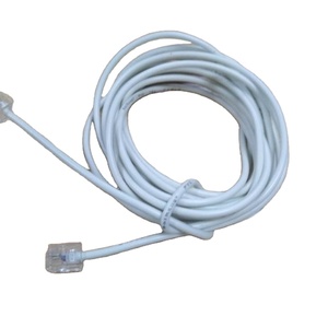 Cable plano de <span class=keywords><strong>6</strong></span> conductores, Cable de línea telefónica OEM ODM, con Cable fijo personalizado en espiral, 6P4C, teléfono antiguo recto de 1,5 m - Product Image 1