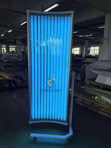 Cama de Bronceado <span class=keywords><strong>Vertical</strong></span> de Grado Comercial CHANGBEI, Solárium Móvil con Ruedas para Salón y Uso Doméstico - Product Image 1
