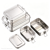 Boîte à lunch carrée en acier inoxydable Syh, grande capacité, compatible lave-vaisselle, écologique, moderne, pour enfants, vente en gros