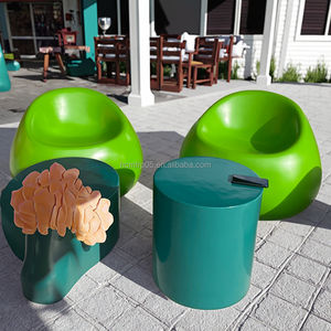 Juego de Mesa y <span class=keywords><strong>Sillas</strong></span> de Jardín HCM 105, Estilo Gumball, Resistente, para Exteriores, Hotel, Patio, Silla de Descanso Moderna para Villa, Apartamento, Oficina - Product Image 4
