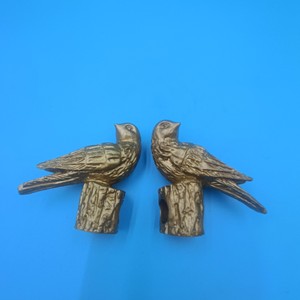 Bird-shaped Curtain <b>Rod</b> Finials Gold <b>Plastic</b> Antique Design Decorative Accessories for Curtains - Product Image 4